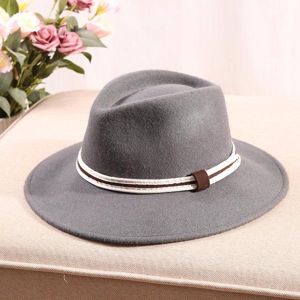 berets gentleman party formal fedora pork pie jazz hat 100% wool hats lady winter wide brim felt cap 9 colors, Blue;gray
berets gentleman party formal fedora pork pie jazz hat 100% wool hats lady winter wide brim felt cap 9 colors, Blue;gray