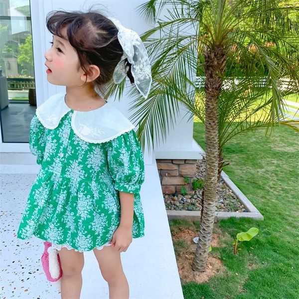 shirts girl shirt summer 2021 flower korean version of the foreign style green baby collar short-sleeved, White;black
shirts girl shirt summer 2021 flower korean version of the foreign style green baby collar short-sleeved, White;black