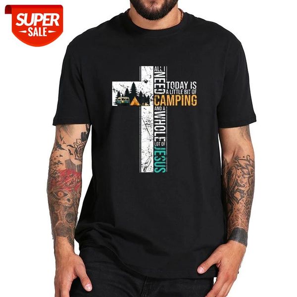 all i need today is little bit camping whole lot of jesus t-shirt short sleeve 100% cotton tee #7s6j, White;black
all i need today is little bit camping whole lot of jesus t-shirt short sleeve 100% cotton tee #7s6j, White;black