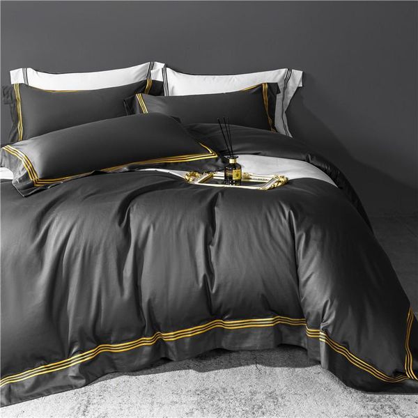 bedding sets golden striped embroidery egyptian cotton bedroom duvet cover home el gray set bed sheet pillowcase king size
bedding sets golden striped embroidery egyptian cotton bedroom duvet cover home el gray set bed sheet pillowcase king size