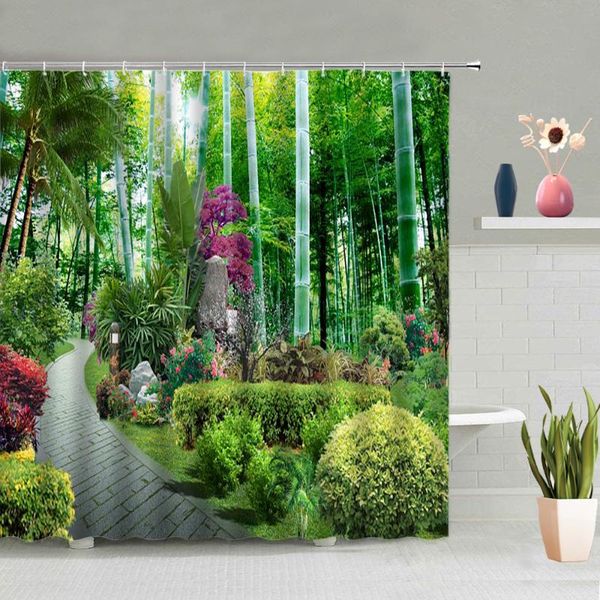 shower curtains natural scenery curtain sets green bamboo forest flowers plants park landscape bathtub decor screen washable with hooks
shower curtains natural scenery curtain sets green bamboo forest flowers plants park landscape bathtub decor screen washable with hooks