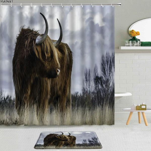 shower curtains 2pcs wildlife highland cattle curtain farm animals cow fabric non-slip bath mat decor bathroom set 3d printing
shower curtains 2pcs wildlife highland cattle curtain farm animals cow fabric non-slip bath mat decor bathroom set 3d printing