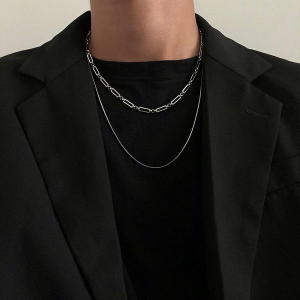 chokers 2021 trendy stainless stee double layer long chain necklace simple minimalist punk for women men goth jewelry gif, Golden;silver
chokers 2021 trendy stainless stee double layer long chain necklace simple minimalist punk for women men goth jewelry gif, Golden;silver