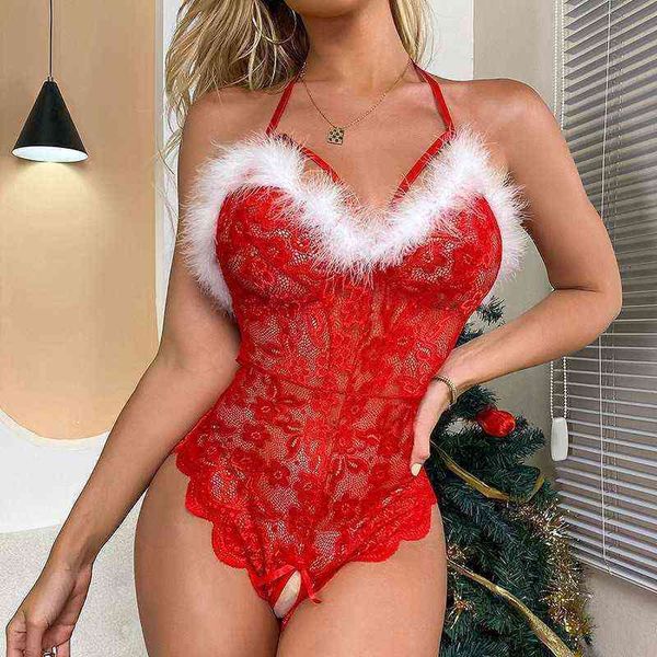 nxy set ladies christmas dress costume party lingerie set red lace transparent open crotch santa claus emotional 1203, Red;black
nxy set ladies christmas dress costume party lingerie set red lace transparent open crotch santa claus emotional 1203, Red;black