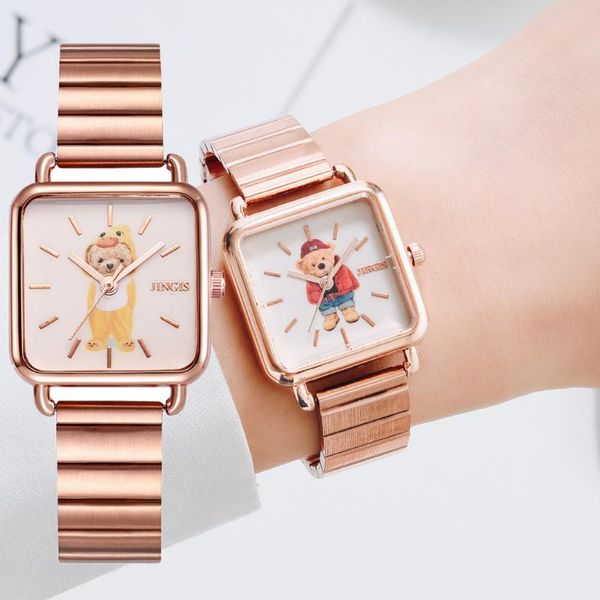 wristwatches fashion women watches ladies stainless steel rose gold strap female quartz watch women, Slivery;brown
wristwatches fashion women watches ladies stainless steel rose gold strap female quartz watch women, Slivery;brown