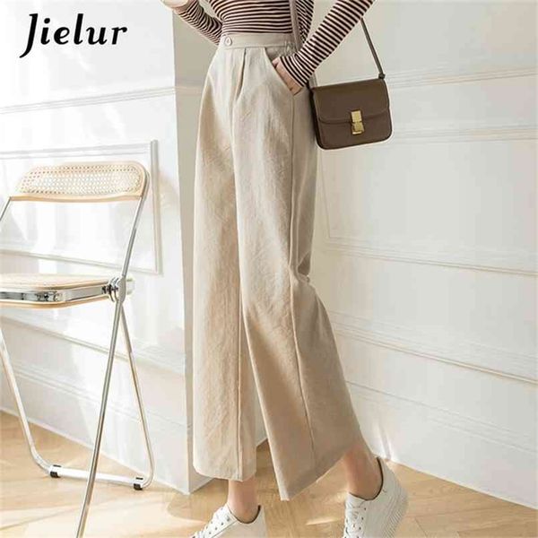 jielur fashion wide leg pants women cotton linen high waist solid color pockets black khaki trousers s-xxl spring 210915, Black;white
jielur fashion wide leg pants women cotton linen high waist solid color pockets black khaki trousers s-xxl spring 210915, Black;white