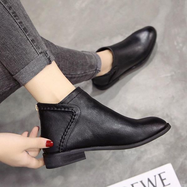 boots ankle leather high-quality zipper autumn and winter fashion ladies handmade soft flat, Black
boots ankle leather high-quality zipper autumn and winter fashion ladies handmade soft flat, Black