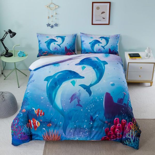 bedding sets selling ocean dolphin 3d digital printing home three piece set 
bedding sets selling ocean dolphin 3d digital printing home three piece set