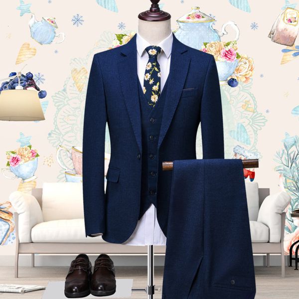 classic blue male business professional suit pieces set version slim fit groom wedding terno masculino d9dz, White;black
classic blue male business professional suit pieces set version slim fit groom wedding terno masculino d9dz, White;black