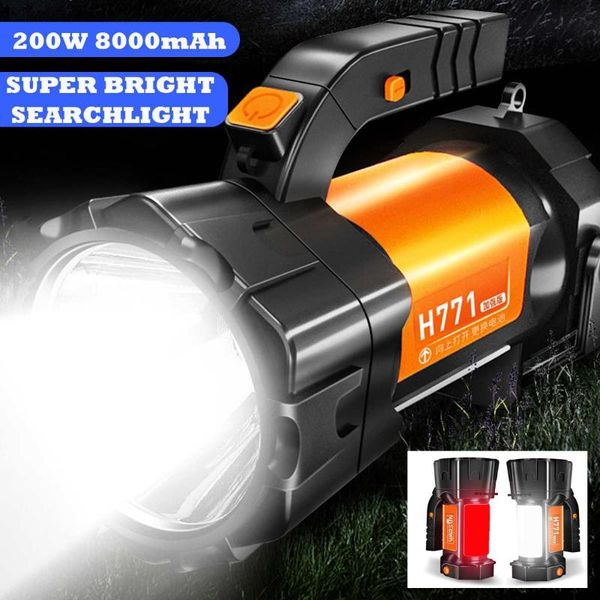 200w bright powerful led searchlight handheld power bank rechargeable battery waterproof torch for outdoor
200w bright powerful led searchlight handheld power bank rechargeable battery waterproof torch for outdoor