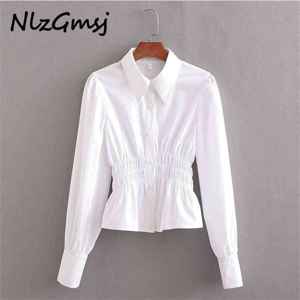 blouse women summer short turn-down collar white shirt clothes casual long sleeve office ladies 210628
blouse women summer short turn-down collar white shirt clothes casual long sleeve office ladies 210628