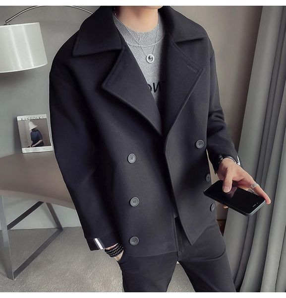 men's wool & blends casual woolen coat solid color single-breasted slim 2021 autumn and winter selling street fashion clothing m-3xl, Black
men's wool & blends casual woolen coat solid color single-breasted slim 2021 autumn and winter selling street fashion clothing m-3xl, Black