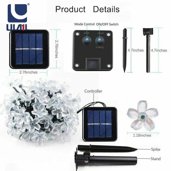 ula1l rgb 50led waterproof solar cherry fairy string lights street garland wedding holiday
ula1l rgb 50led waterproof solar cherry fairy string lights street garland wedding holiday