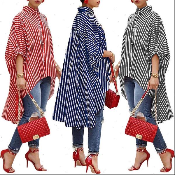 half sleeve new fashion women ladies casual loose blouse striped printed irregular casual street wear clothes shirt, White
half sleeve new fashion women ladies casual loose blouse striped printed irregular casual street wear clothes shirt, White
