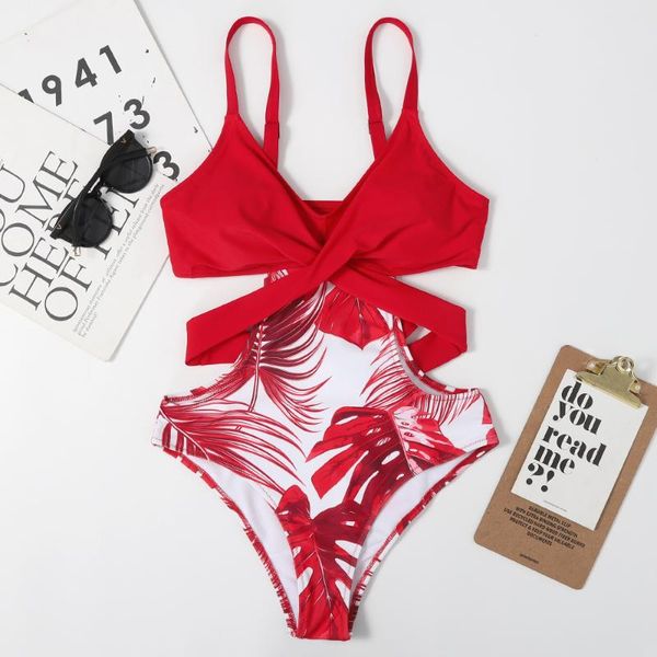 women's swimwear swimsuit 2021 one-piece banana leaves the green color matching contrast backless beach cothes, White;black
women's swimwear swimsuit 2021 one-piece banana leaves the green color matching contrast backless beach cothes, White;black