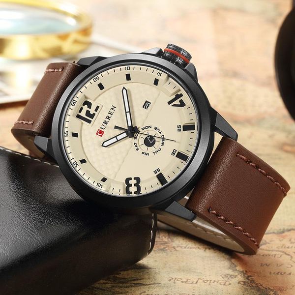 wristwatches curren men watches fashion casual quartz wristwatch leather strap round calendar week relogio masculino 8253, Slivery;brown
wristwatches curren men watches fashion casual quartz wristwatch leather strap round calendar week relogio masculino 8253, Slivery;brown