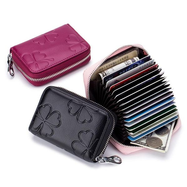 card holders 100% cowhide women's wallet rfid anti-theft lady business holder multifunctional zipper mini coin wome purse, Brown;gray
card holders 100% cowhide women's wallet rfid anti-theft lady business holder multifunctional zipper mini coin wome purse, Brown;gray