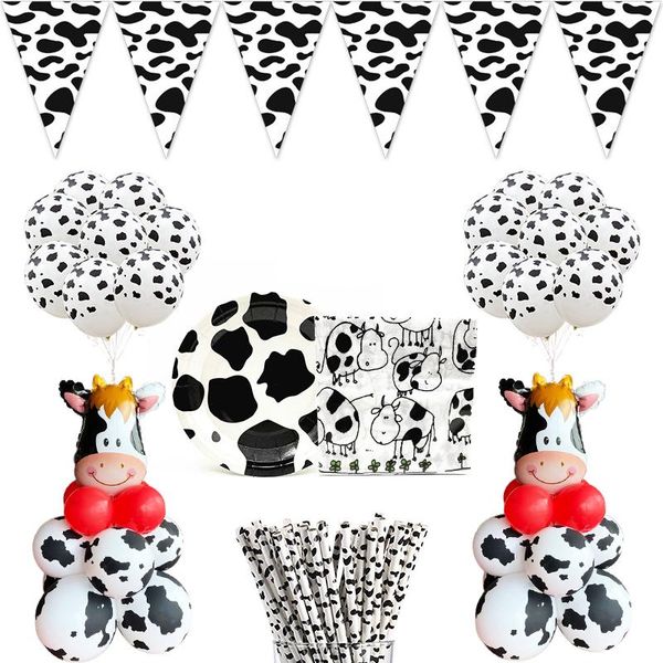 disposable dinnerware cow print party supplies: balloons, paper trays cups napkins farm animal birthday supplies and decorations
disposable dinnerware cow print party supplies: balloons, paper trays cups napkins farm animal birthday supplies and decorations