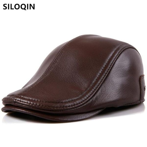 berets siloqin adjustable size autumn men's cap natural genuine leather hat sheepskin snapback casual brand black tongue, Blue;gray
berets siloqin adjustable size autumn men's cap natural genuine leather hat sheepskin snapback casual brand black tongue, Blue;gray