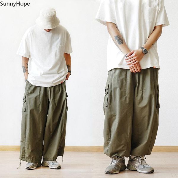men's pants multi-pocket cargo casual solid colour straight baggy wide-leg cropped men ankle-length, Black
men's pants multi-pocket cargo casual solid colour straight baggy wide-leg cropped men ankle-length, Black