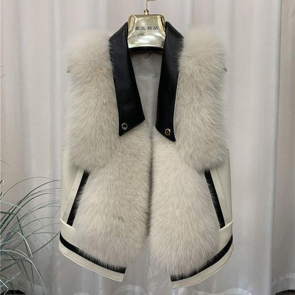women's fur & faux women 2021 autumn winter fashion vest female artificial sleeveless vests ladies warm gilet coats outerwear e253, Black
women's fur & faux women 2021 autumn winter fashion vest female artificial sleeveless vests ladies warm gilet coats outerwear e253, Black