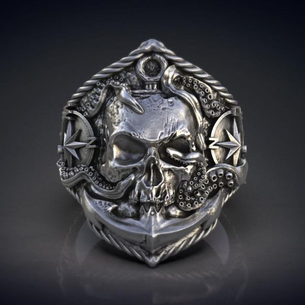 cluster rings fdlk men's vintage anchor buccaneer compass ocs tentacle skull ring punk biker jewelry, Golden;silver
cluster rings fdlk men's vintage anchor buccaneer compass ocs tentacle skull ring punk biker jewelry, Golden;silver