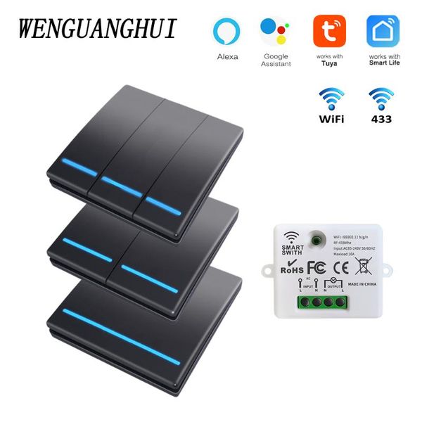 smart home control tuya wifi switch 1/2/3 gang wireless rf 433mhz push button panel,smart improvement timer module supports google alexa
smart home control tuya wifi switch 1/2/3 gang wireless rf 433mhz push button panel,smart improvement timer module supports google alexa