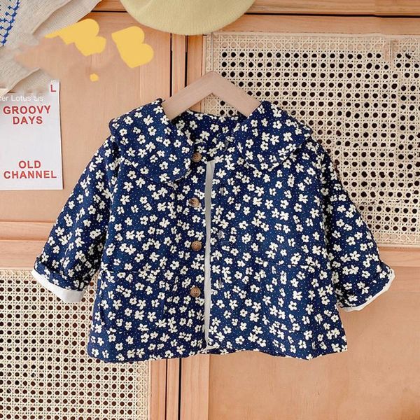 jackets arrival children outwear kids for girls floral turn-down collar spring autumn toddler coat, Blue;gray
jackets arrival children outwear kids for girls floral turn-down collar spring autumn toddler coat, Blue;gray
