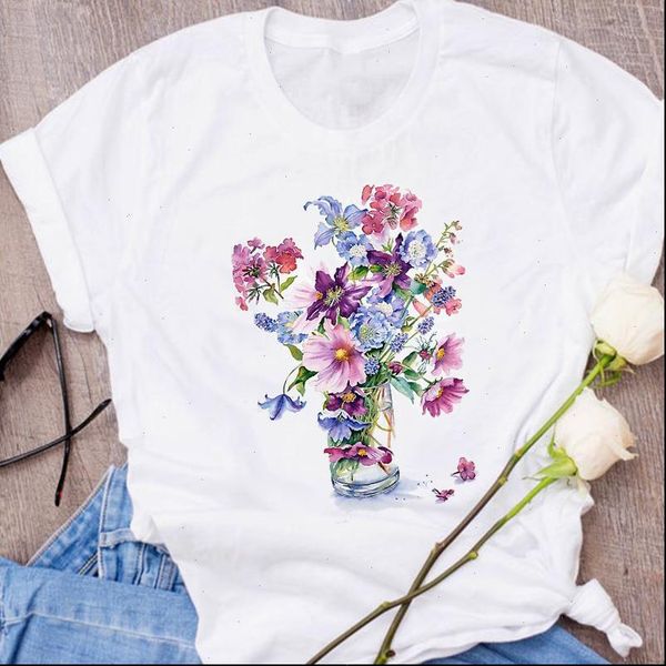 women graphic ladies short sleeve 90s cute floral flower lady tees print clothing female t shirt womens t shirt, White
women graphic ladies short sleeve 90s cute floral flower lady tees print clothing female t shirt womens t shirt, White