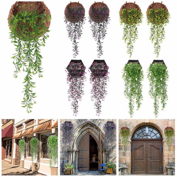 35# 2 pcs artificial plants hanging garland vine flower trailing bracket plant garden artificial hanging plants decoration
35# 2 pcs artificial plants hanging garland vine flower trailing bracket plant garden artificial hanging plants decoration