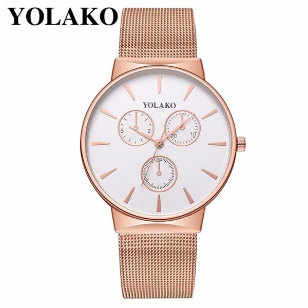 wristwatches men rose gold stainless steel watch luxury male quartz sport wrist watches yolako clock relogio masculino, Slivery;brown
wristwatches men rose gold stainless steel watch luxury male quartz sport wrist watches yolako clock relogio masculino, Slivery;brown
