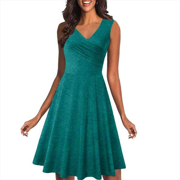 fashion women dresses summer v-neck sleeveless womens summer casual elegant medium length party dress vestidos mujer, Black;gray
fashion women dresses summer v-neck sleeveless womens summer casual elegant medium length party dress vestidos mujer, Black;gray