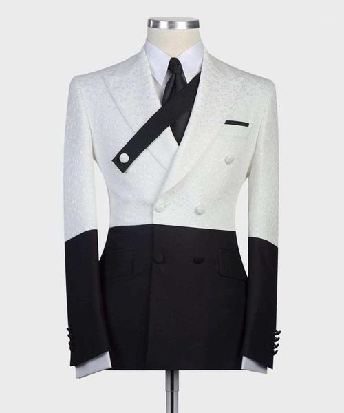 white pattern splicing men suits costume homme tuxedos peaked lapel slim fit wedding jacket pants terno masculino blazer 2 pcs men's &, White;black
white pattern splicing men suits costume homme tuxedos peaked lapel slim fit wedding jacket pants terno masculino blazer 2 pcs men's &, White;black