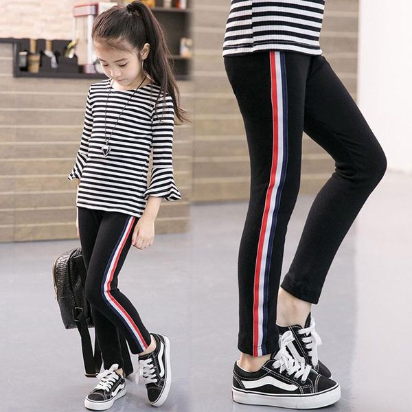 trousers kids girls pants fashion sports leggings for solid color splicing pencil, Blue
trousers kids girls pants fashion sports leggings for solid color splicing pencil, Blue