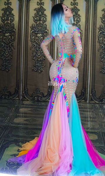 colorful mesh tail dress women stage wear stretch one-piece rhinestone long dress singer evening performance party dresses, Black;red
colorful mesh tail dress women stage wear stretch one-piece rhinestone long dress singer evening performance party dresses, Black;red