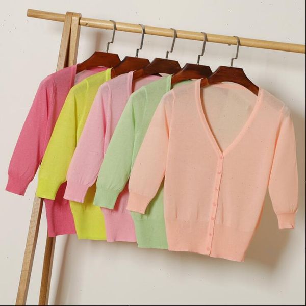 queechalle 20 colors thin knitted cardigans womens transparent v neck cardigan coat female solid casual ice silk outerwear, White;black
queechalle 20 colors thin knitted cardigans womens transparent v neck cardigan coat female solid casual ice silk outerwear, White;black
