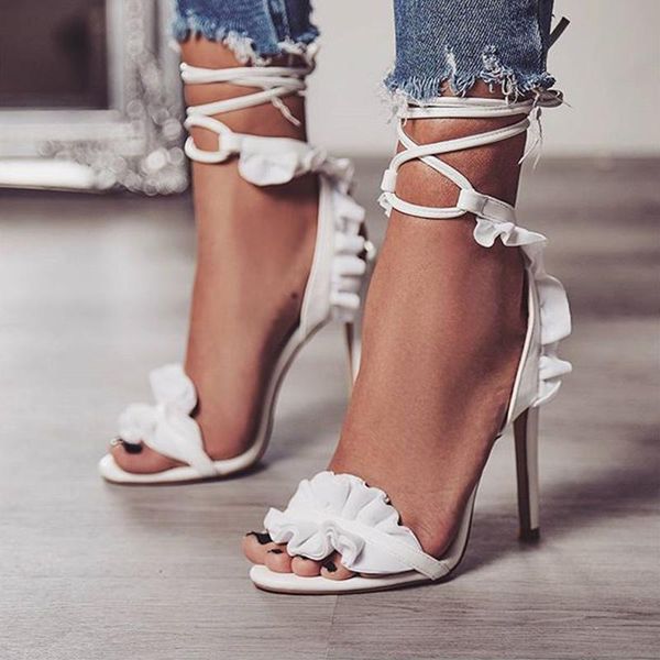 dress shoes plus size women's sandal ruffles woman cross bandage sandals summer lace-up ankle strap sandalias, Black
dress shoes plus size women's sandal ruffles woman cross bandage sandals summer lace-up ankle strap sandalias, Black
