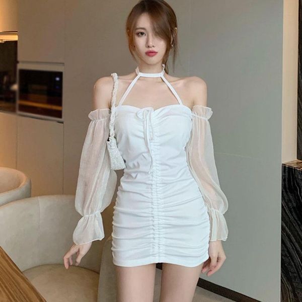 casual dresses off shoulder dress black halter pleated solid color long sleeve bodycon women clothes, Black;gray
casual dresses off shoulder dress black halter pleated solid color long sleeve bodycon women clothes, Black;gray