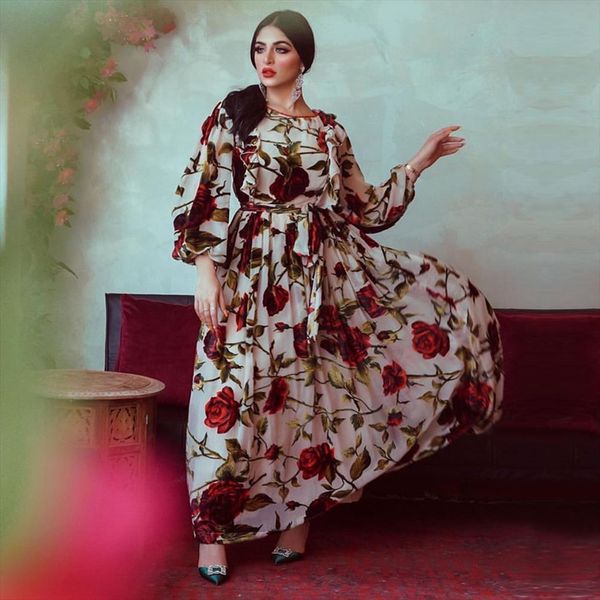 turkish ruffled rose print bohemian women dress maxi fall lantern long sleeve arabic dubai muslim abaya belted, Black;gray
turkish ruffled rose print bohemian women dress maxi fall lantern long sleeve arabic dubai muslim abaya belted, Black;gray