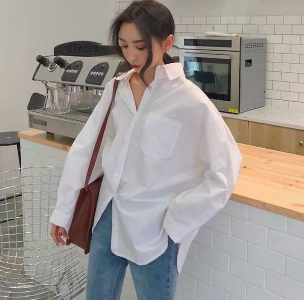 women's blouses & shirts plus size -4xl women white plain loose oversized female bf korean style blusas pockets
women's blouses & shirts plus size -4xl women white plain loose oversized female bf korean style blusas pockets