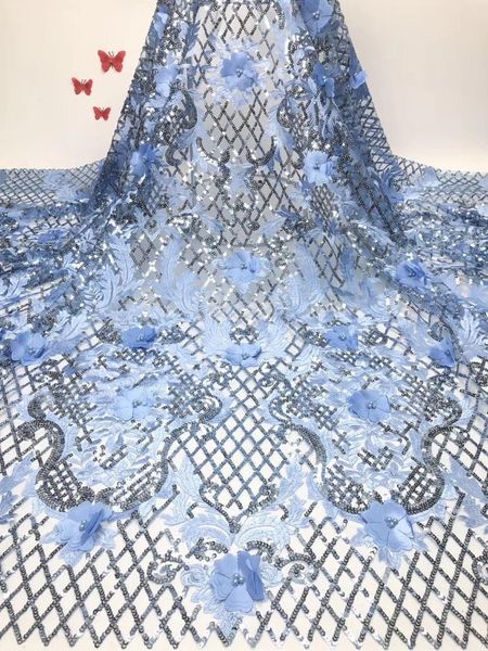 ribbon african 3d beaded lace fabric 2021 french net embroidery nigerian for women dress, Pink;blue
ribbon african 3d beaded lace fabric 2021 french net embroidery nigerian for women dress, Pink;blue