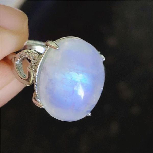 cluster rings 15x11mm natural moonstone blue light adjustable ring crystal woman oval 925 sterling silver stone, Golden;silver
cluster rings 15x11mm natural moonstone blue light adjustable ring crystal woman oval 925 sterling silver stone, Golden;silver