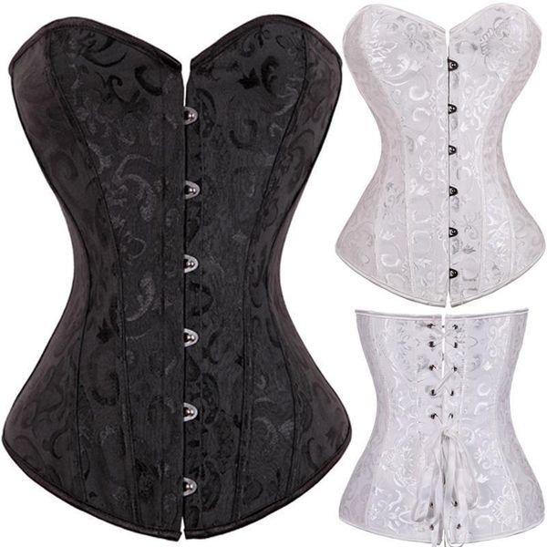 black/white boned waist trainer brocade corsets bustiers embroidery lace up corselet gothic plus size s-6xl body shaper
black/white boned waist trainer brocade corsets bustiers embroidery lace up corselet gothic plus size s-6xl body shaper