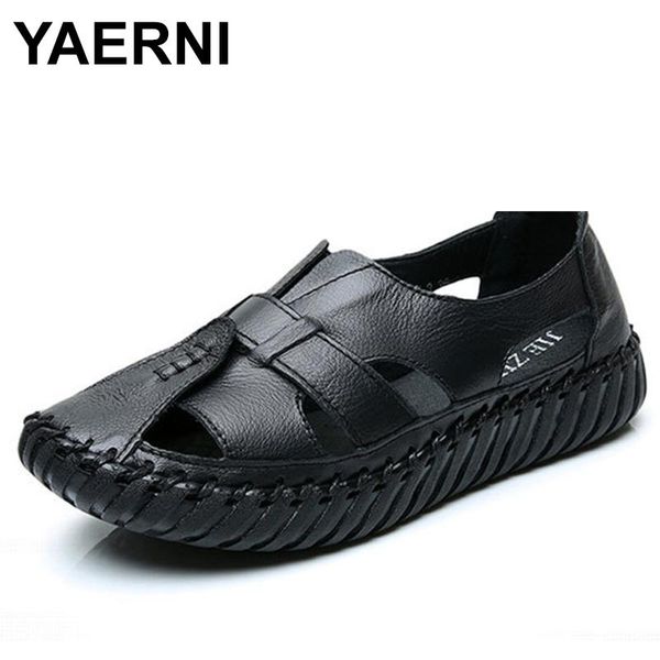yaernisandals women2021summer genuine leather handmade ladies shoe leather sandals for women flat shoes retro style mother shoes, Black
yaernisandals women2021summer genuine leather handmade ladies shoe leather sandals for women flat shoes retro style mother shoes, Black