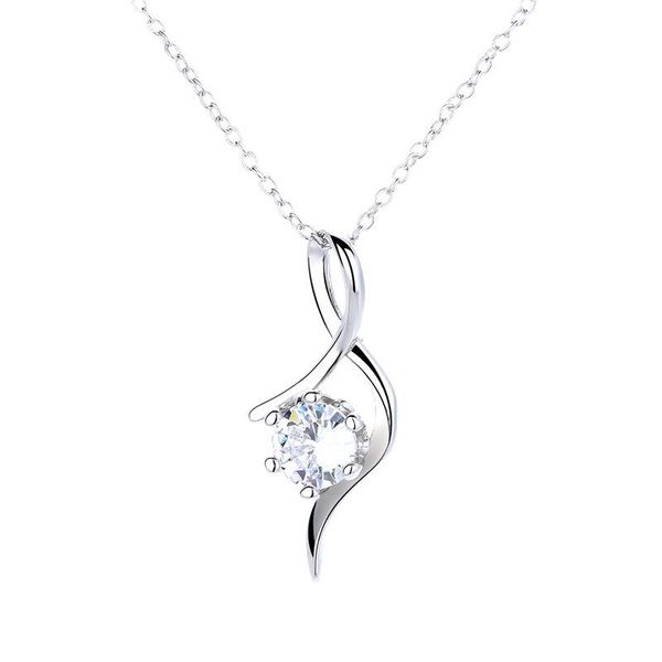 chains simple silky link necklace crystal girls fashion accessories imitation moissanite pendant necklaces for women, Silver
chains simple silky link necklace crystal girls fashion accessories imitation moissanite pendant necklaces for women, Silver