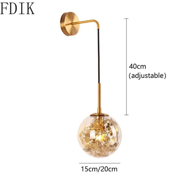 modern 15cm/20cm glass ball wall lamp simple wall lights for living room kitchen bedroom home decor gold/black luminaire fixture
modern 15cm/20cm glass ball wall lamp simple wall lights for living room kitchen bedroom home decor gold/black luminaire fixture