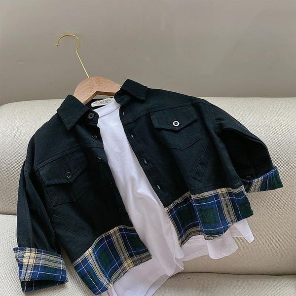 jackets children's jacket autumn boy and girl plaid stitching baby mid-length shirt, Blue;gray
jackets children's jacket autumn boy and girl plaid stitching baby mid-length shirt, Blue;gray