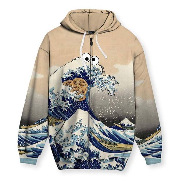 wave pattern men s zip-up hoodie visual impact party punk goth round neck american sweater hoodie, Black
wave pattern men s zip-up hoodie visual impact party punk goth round neck american sweater hoodie, Black