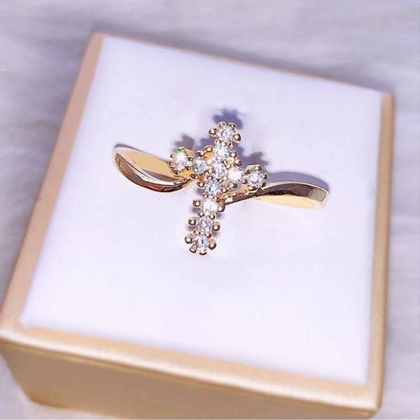 wedding rings classic gold color cross inlay white crystal rhinestone finger ring for women engagement party jewelry accessories, Slivery;golden
wedding rings classic gold color cross inlay white crystal rhinestone finger ring for women engagement party jewelry accessories, Slivery;golden