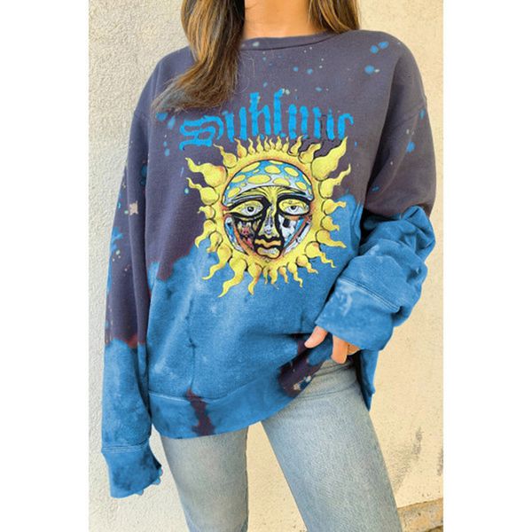 2021 new vintage pattern printed blue tie dye girls oversized loose casual women sweatshirt autumn loong sleeve plus size 0mc8, Black
2021 new vintage pattern printed blue tie dye girls oversized loose casual women sweatshirt autumn loong sleeve plus size 0mc8, Black